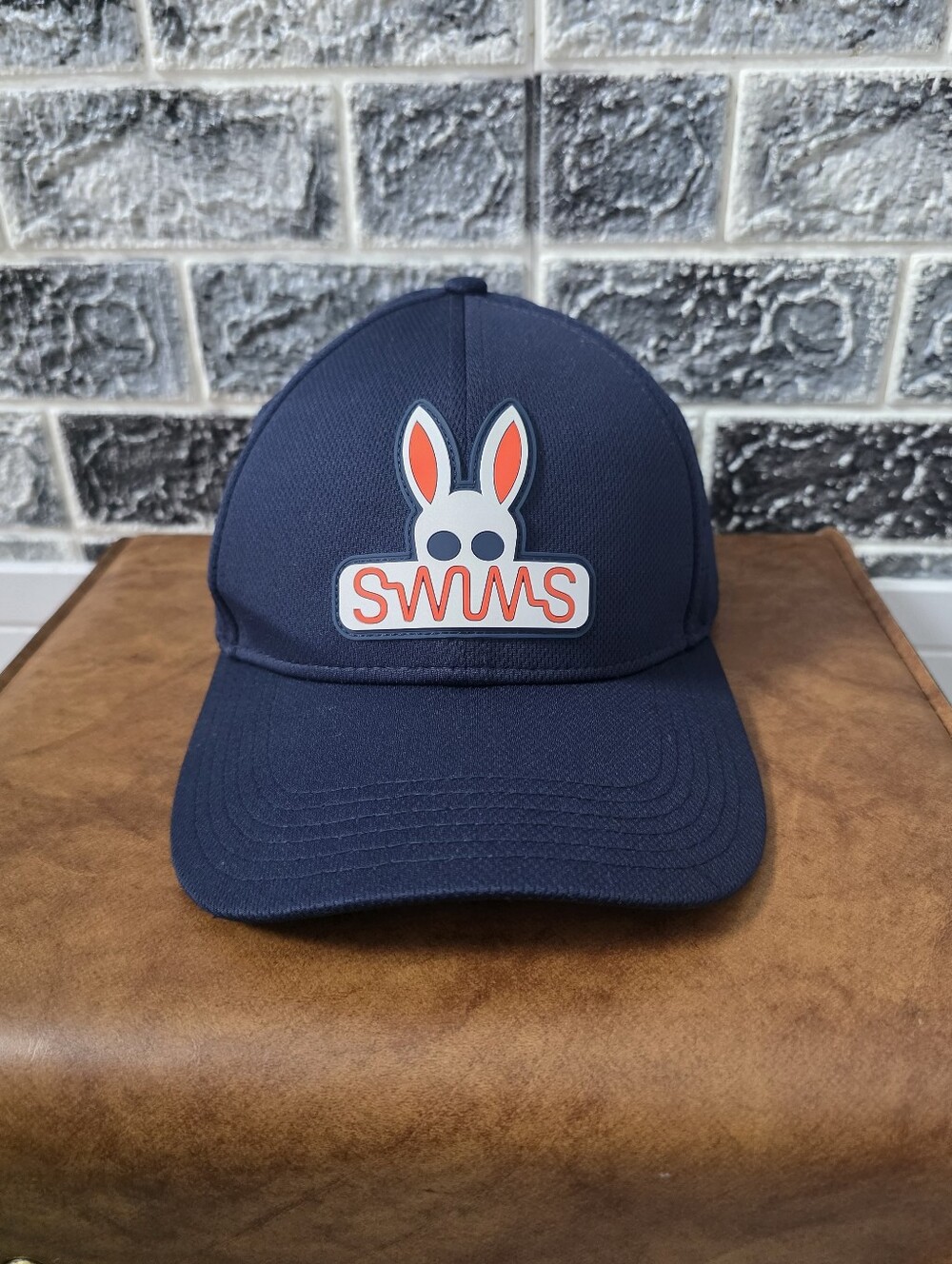 Psycho Bunny SWIMS Navy Trucker Cap One Size